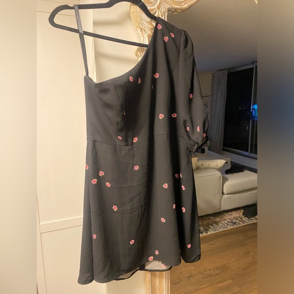 DRESS. One shoulder mini dress. NWT - Picture 4 of 6